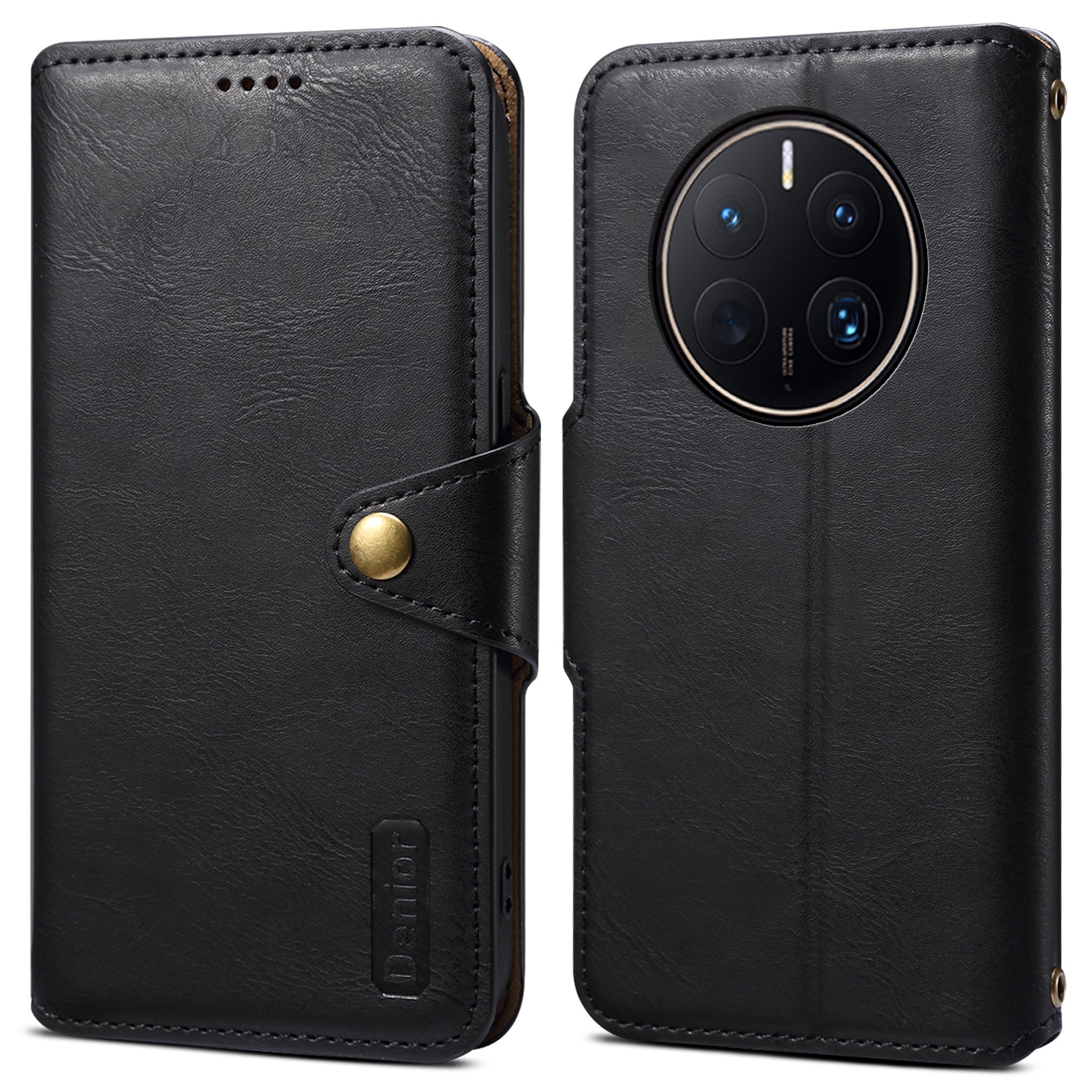 DENIOR For Huawei Mate 50 Pro 4G Wallet Case Cowhide Texture Leather + TPU Phone Cover DENIOR For Huawei Mate 50 Pro 4G Wallet Case Cowhide Texture Leather + TPU Phone Cover